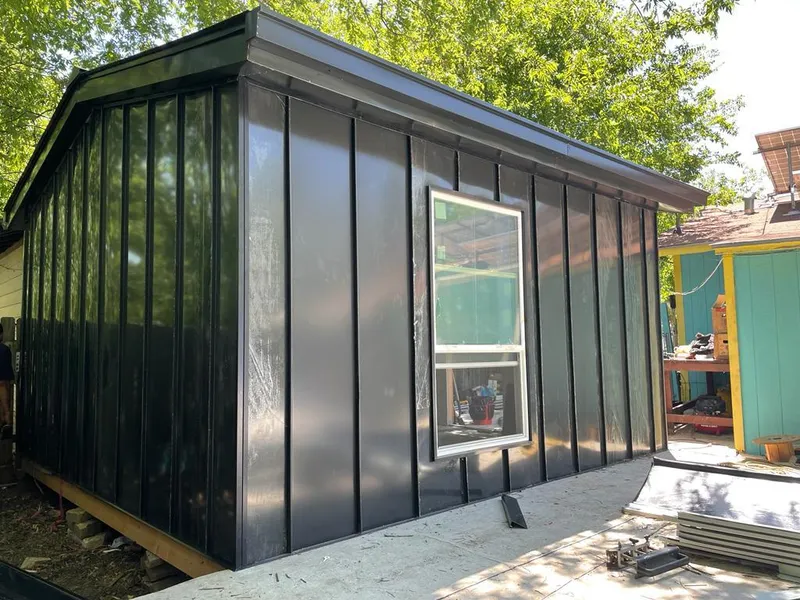 Black standing seam metal wall panels for Metal Roof Installation in Saddlebrooke